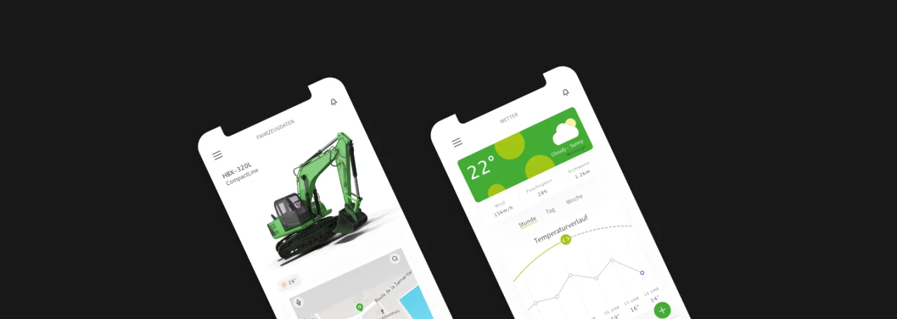 Mockup Fahrzeugdaten Visualisierungs Lösung.