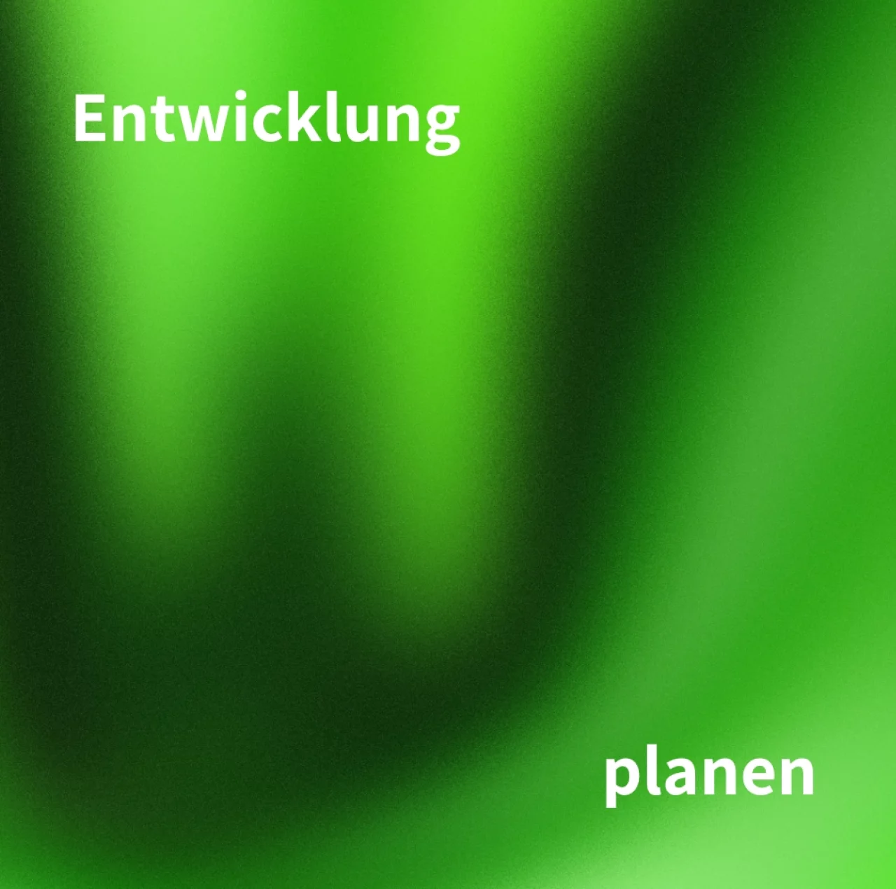 Entwicklung planen.