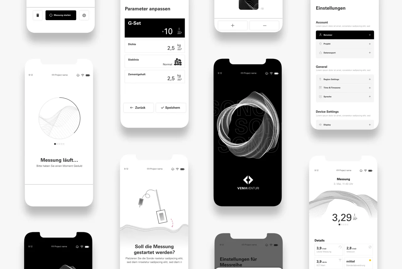 Mobile Designs Übersicht.