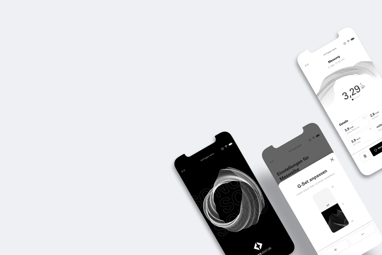 Mobile Design Mockup für VemaVenturi.
